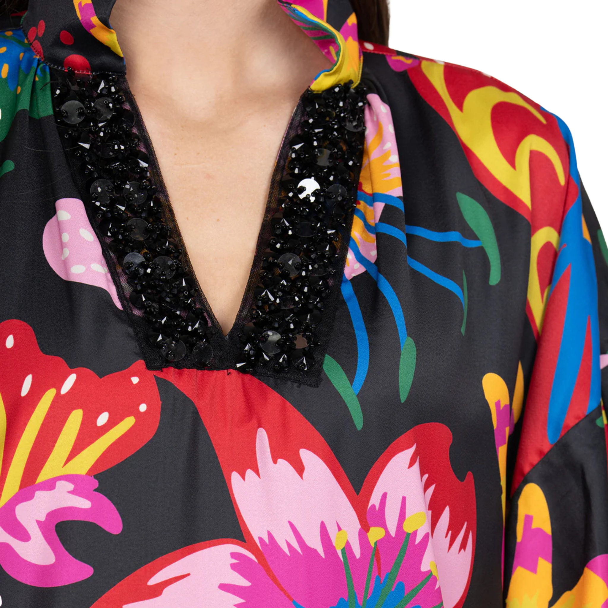 Fiona Dress in Midnight Garden-Fairley Fancy