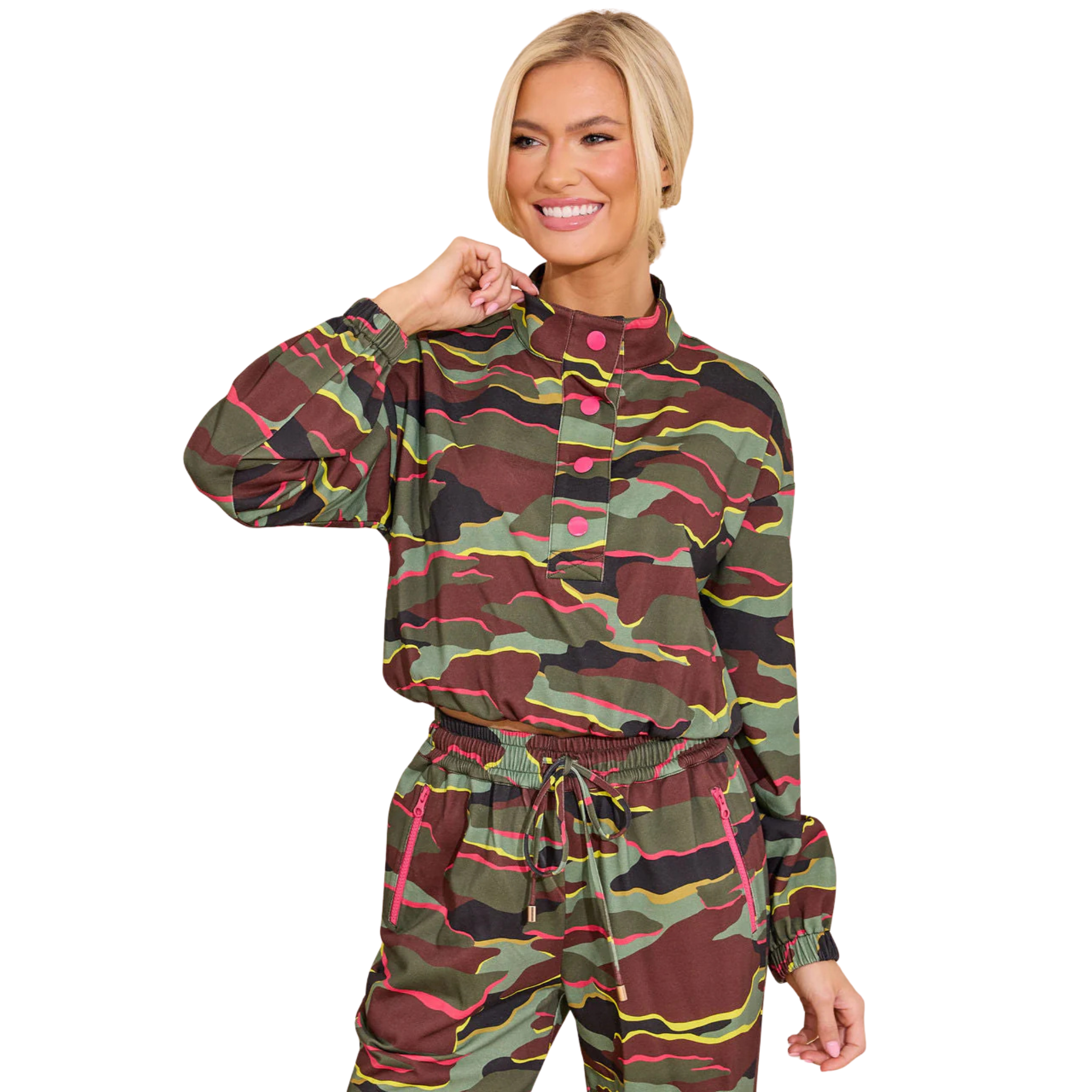Frankie Top in Neon Camo-Fairley Fancy