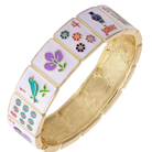 Going Mahjong! Enamel Hinge Bangle-Fairley Fancy