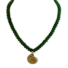 Green Aventurine Conch Shell Necklace-Fairley Fancy