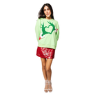 Green Grinch Heart Hands Sweatshirt-Fairley Fancy