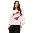 Grey 'Be My Valentine' Jeweled Heart Sweatshirt-Fairley Fancy