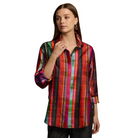 Halsey Long Sleeve Textured Stripes Print-Fairley Fancy