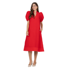 Hampton Dress in Cardinal Red-Fairley Fancy
