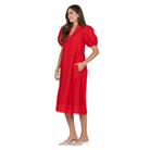 Hampton Dress in Cardinal Red-Fairley Fancy