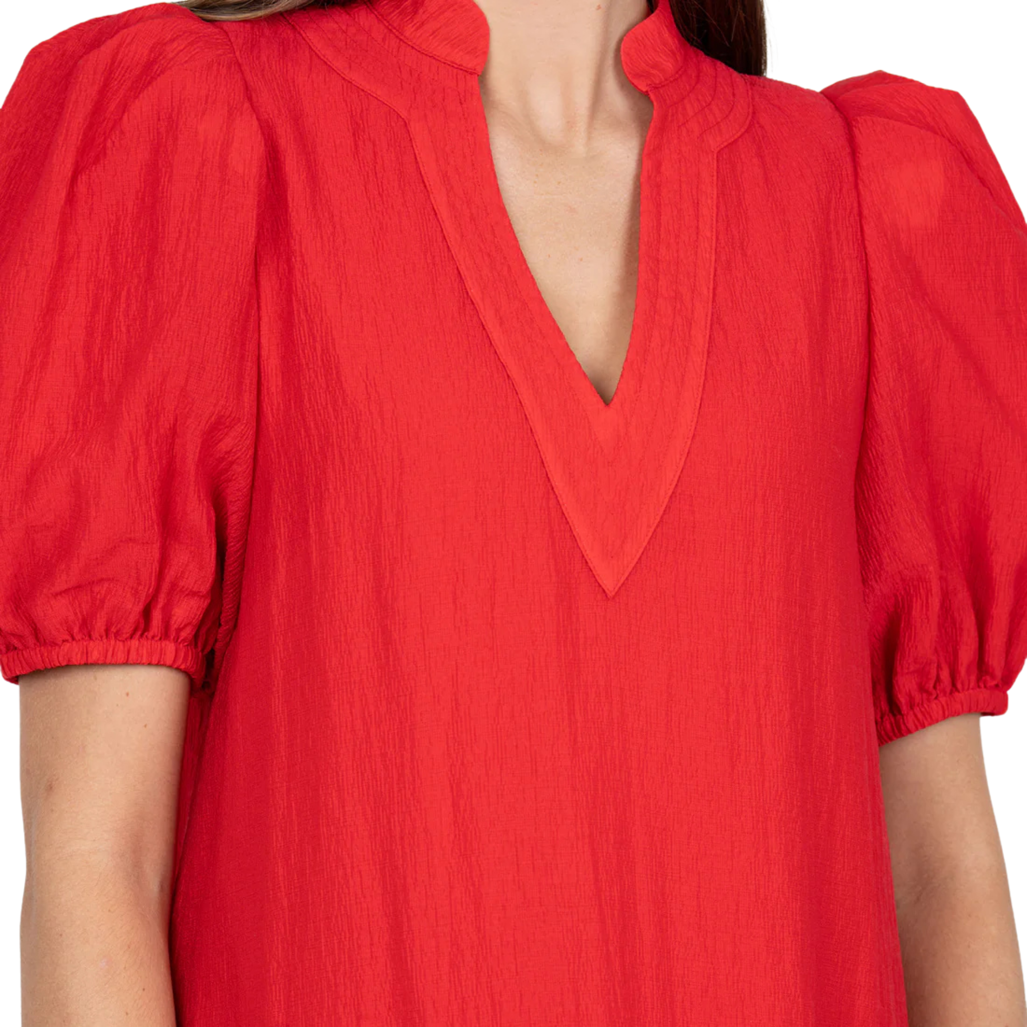 Hampton Dress in Cardinal Red-Fairley Fancy