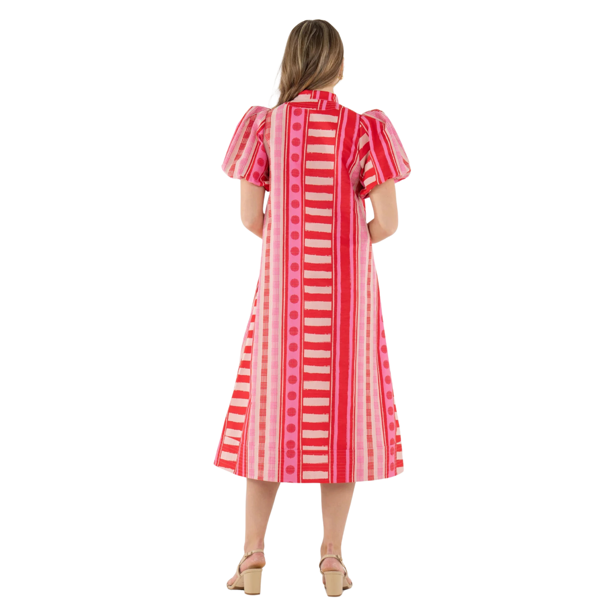 Hampton Dress in Peach Jubilee-Fairley Fancy