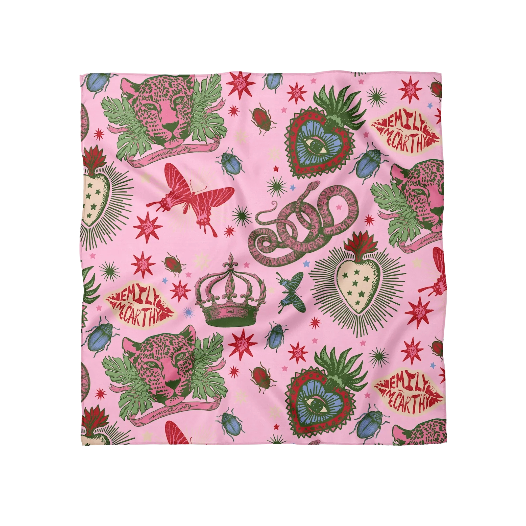 Hand-Stitched Silk Scarf in Iconic Joy-Fairley Fancy