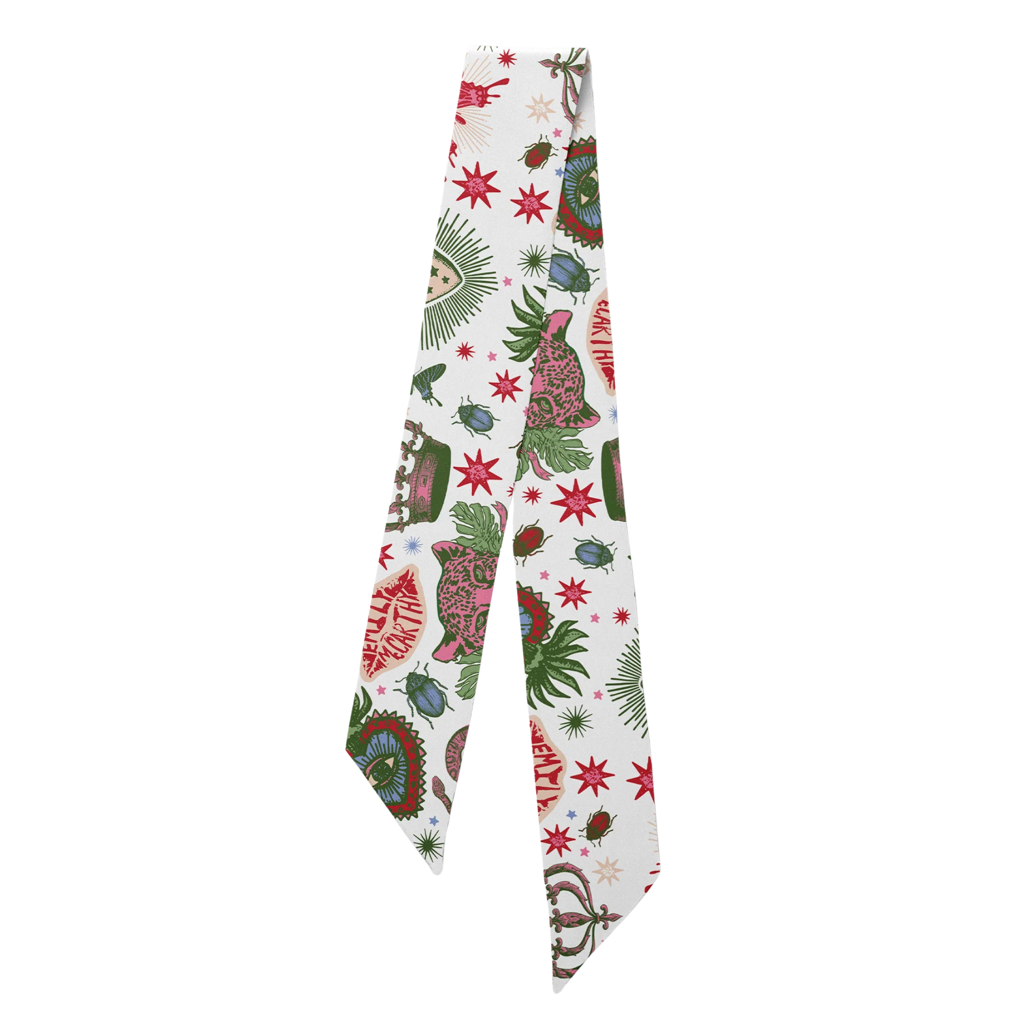 Hand-Stitched Silk Scarfette in Iconic Joy-Fairley Fancy