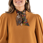 Hand-Stitched Silk Scarfette in Lone Star-Fairley Fancy