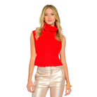 Heather Convertible Sweater in Red-Fairley Fancy
