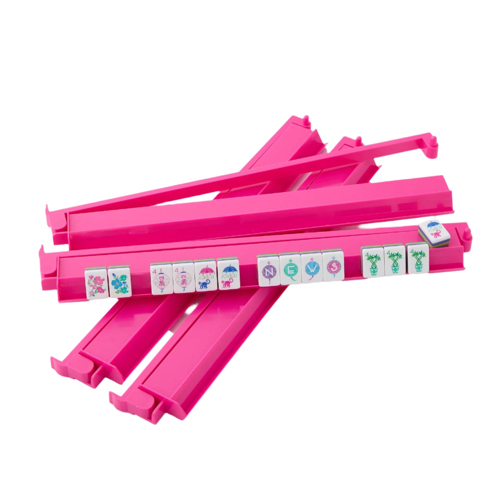 Hot Pink Mahjong Rack & Pushers Set-Fairley Fancy