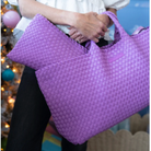 Woven Mahjong Bag Carryall-Orchid-Fairley Fancy