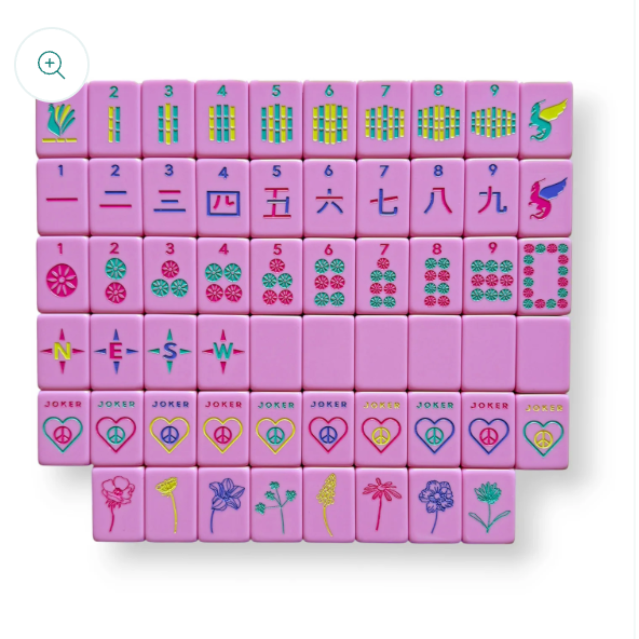 Pretty in Pink OG Mahjong Tiles-Fairley Fancy