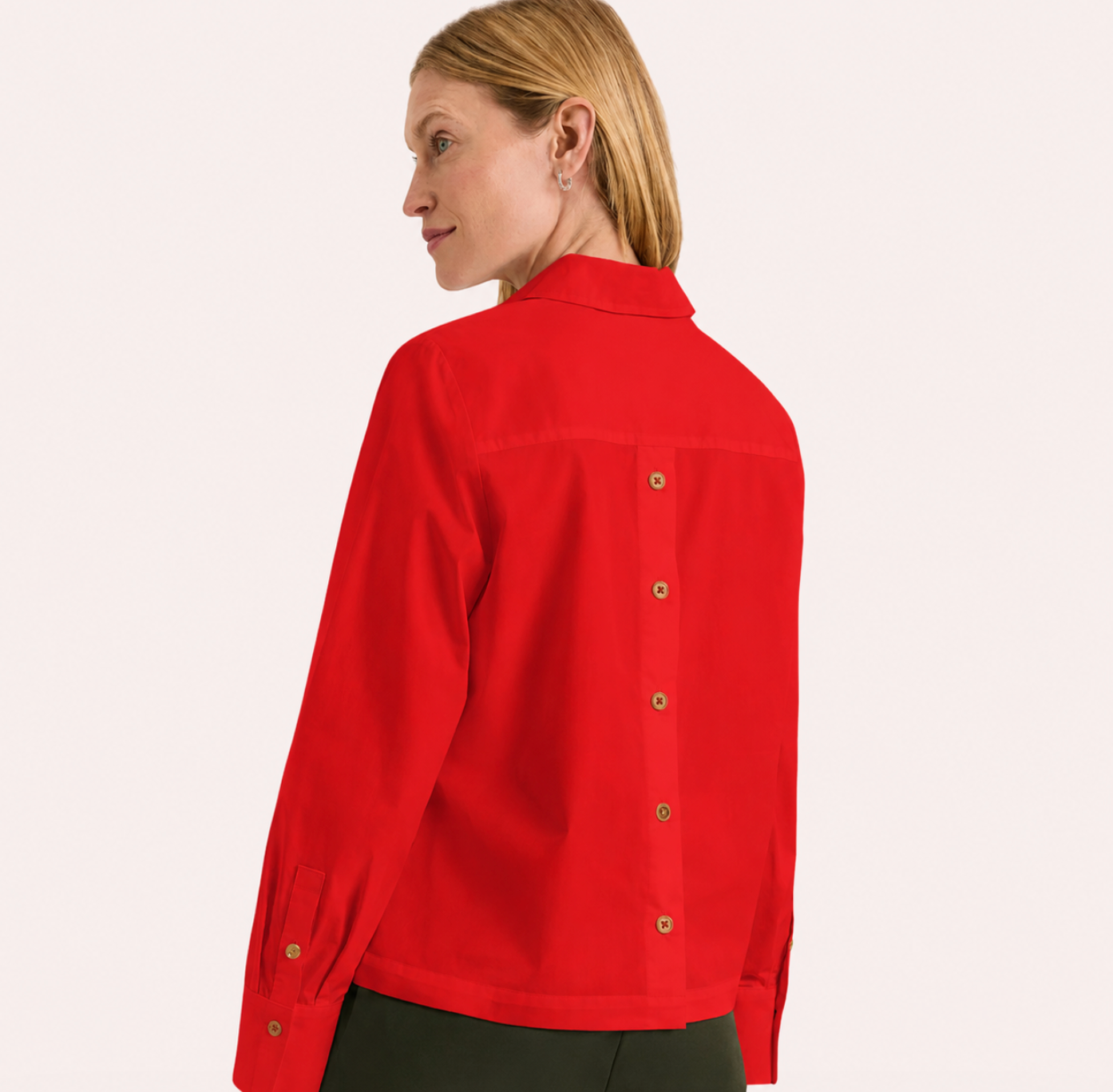 Monica Long Sleeve Top in Poppy - Fairley Fancy