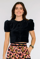 Coco Top in Black Velvet-Fairley Fancy