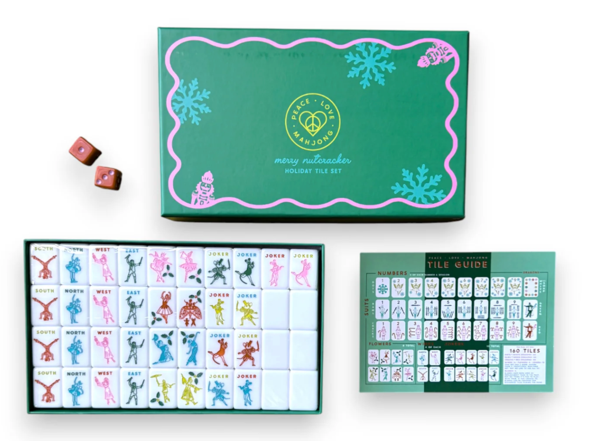 Merry Nutcracker Holiday Mahjong Tiles Set-Fairley Fancy