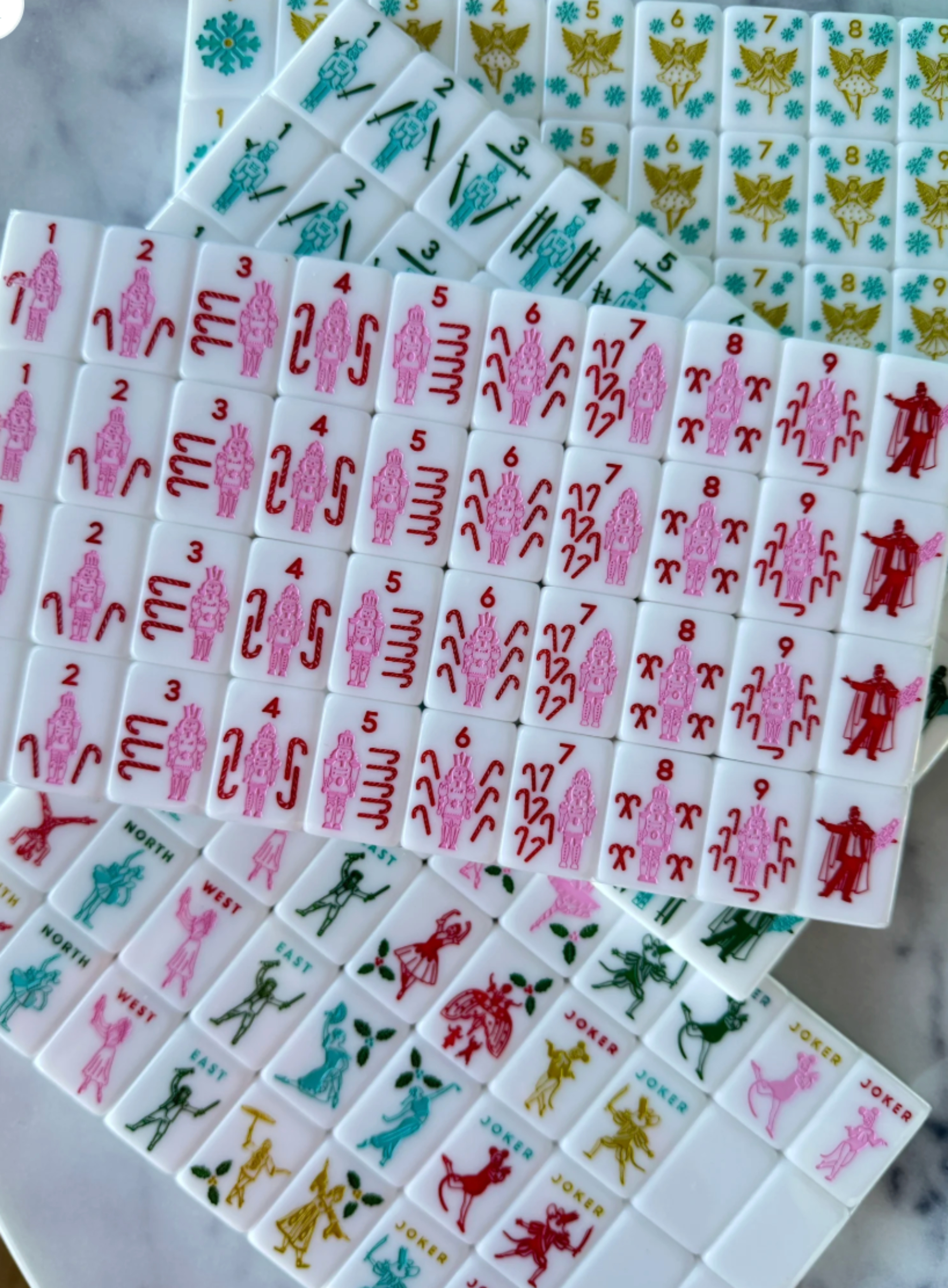 Merry Nutcracker Holiday Mahjong Tiles Set-Fairley Fancy