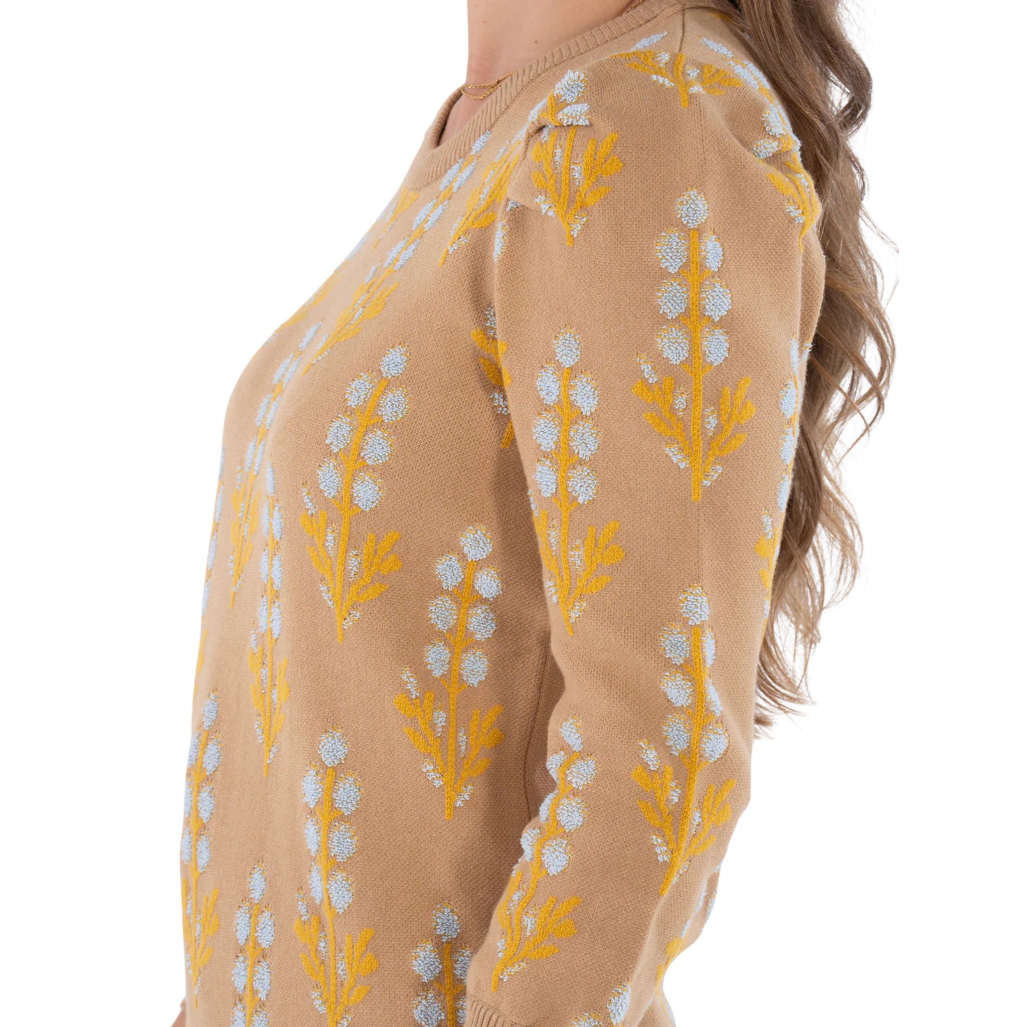 Julia Sweater in Bluebonnet-Fairley Fancy