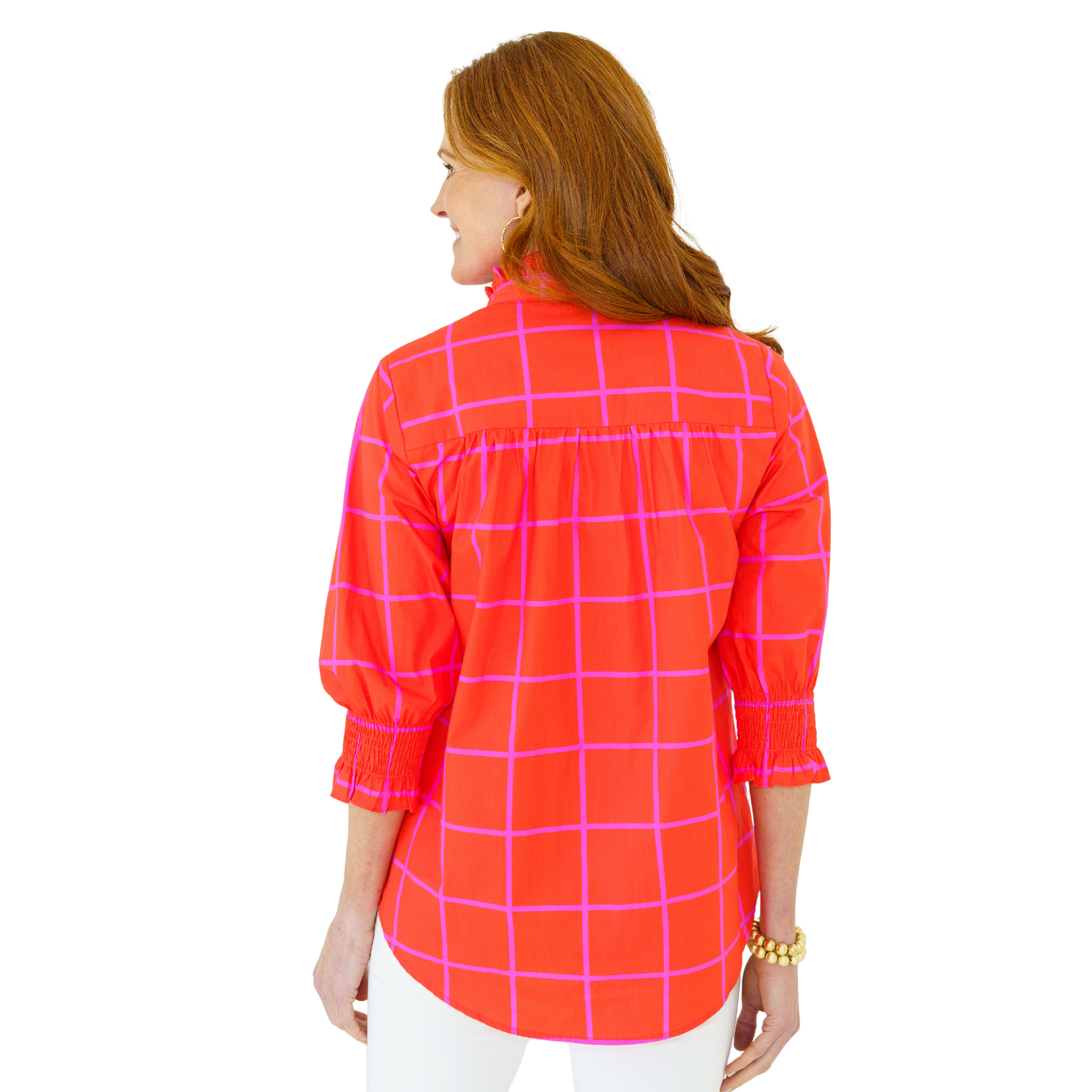 Kimberly Park Top in Orange and Pink-Fairley Fancy