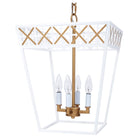 Gloss White & Gold Caitlyn Lantern - Fairley Fancy