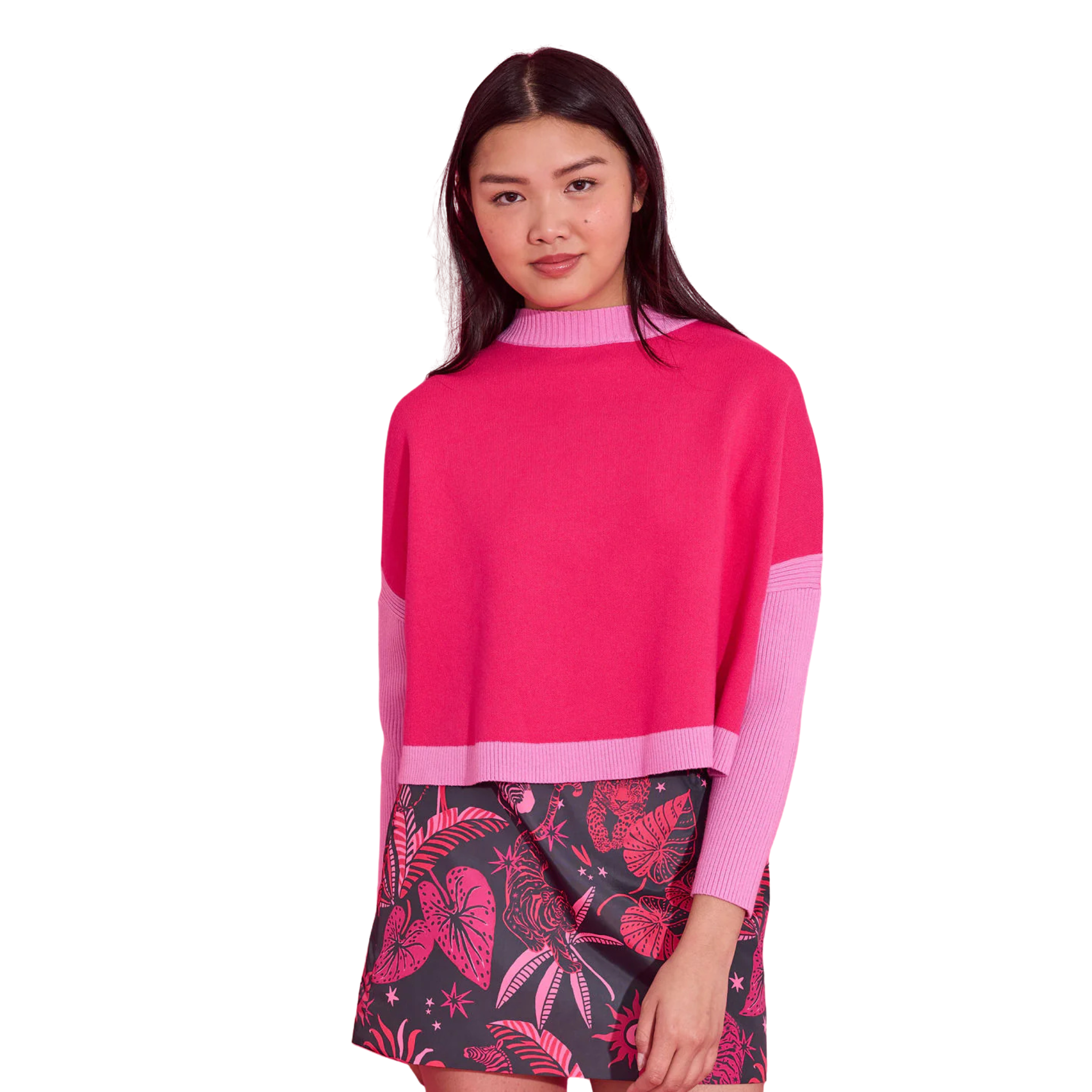 Leona Sweater in Pink Flamingo-Fairley Fancy