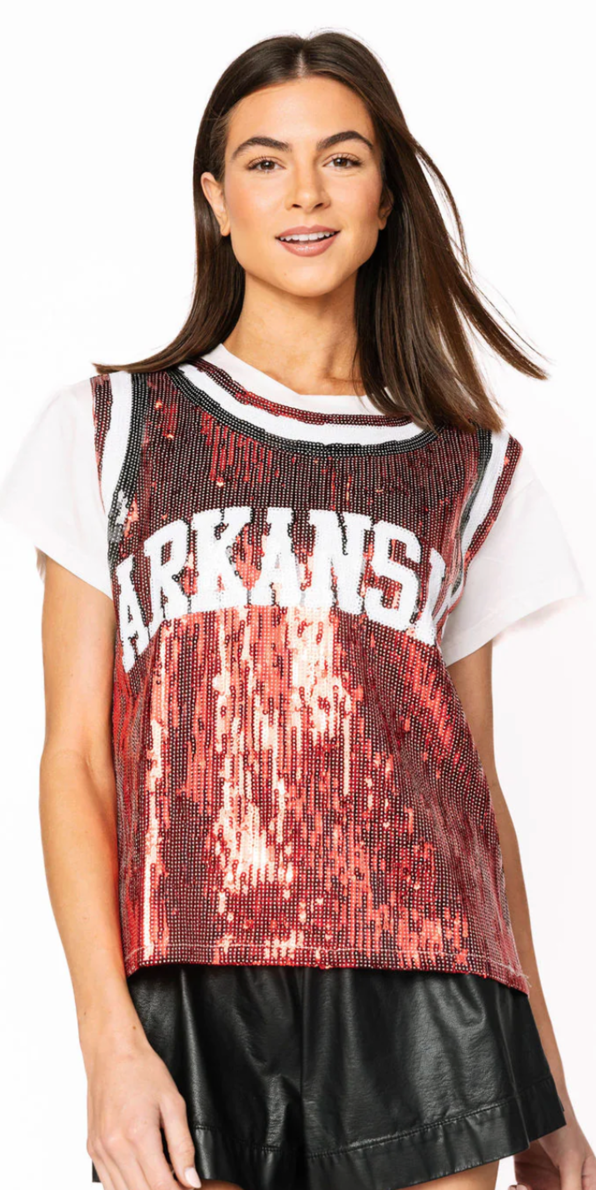 Licensed Arkansas Full Basketball Jersey Tee