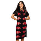 Licensed Arkansas Mascot Midi Tee Dress - Fairley Fancy