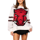 Licensed Arkansas Oversized Mascot Sweater-Fairley Fancy