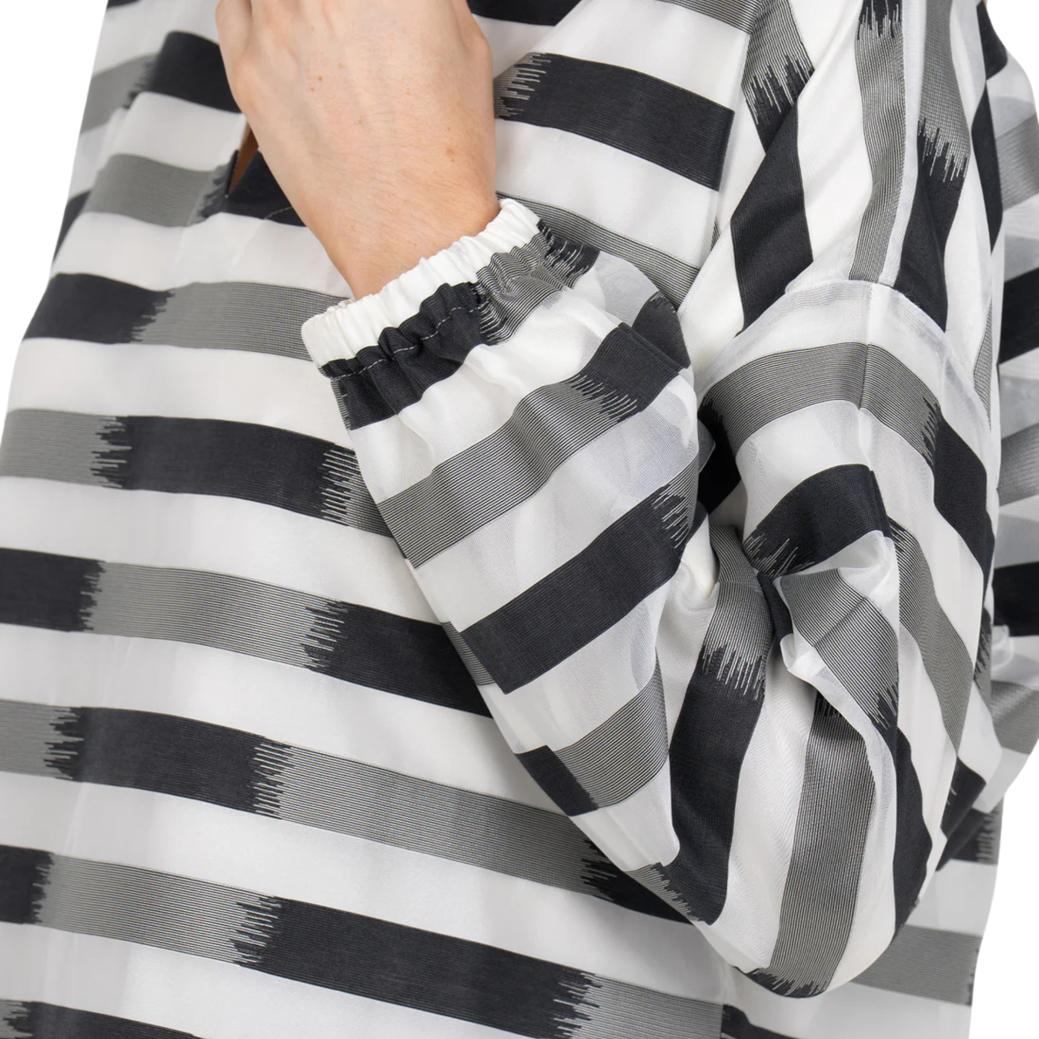 Long Sleeve Poppy in Truffle Stripe-Fairley Fancy