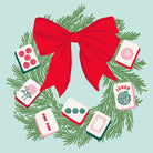 Mahjong Wreath Holiday Cocktail Napkins-Fairley Fancy