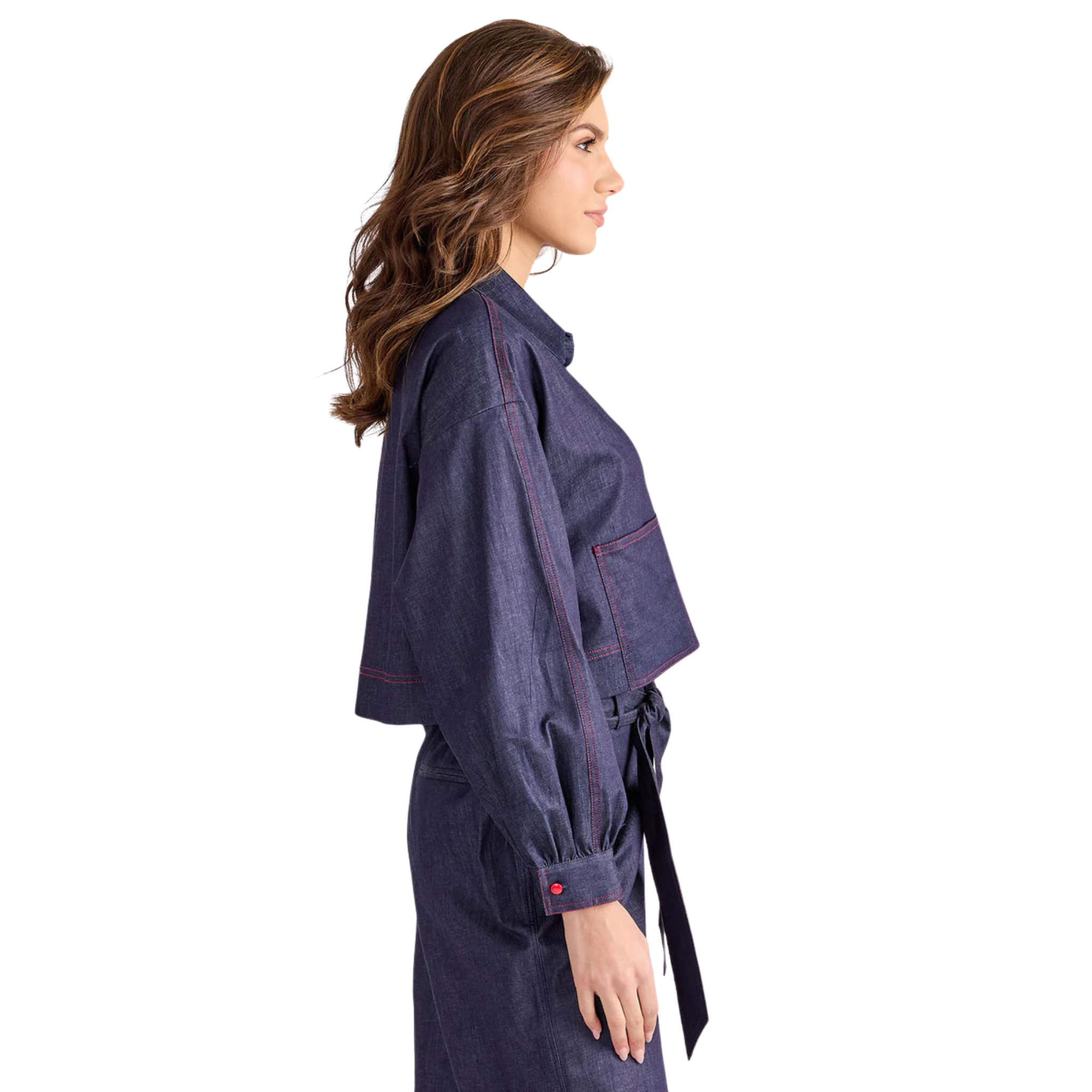 Mattie Top in Inks Blue-Fairley Fancy