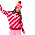 Merry Striped Classic Sweatshirt-Fairley Fancy