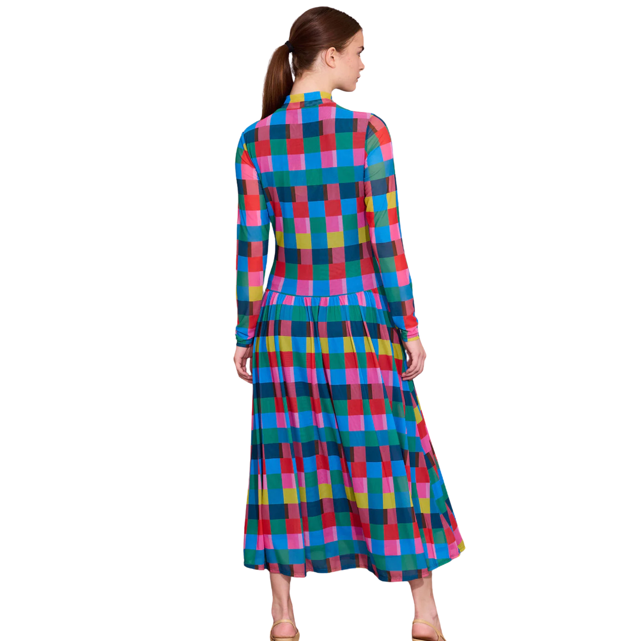 Mochi Dress in Holiday Check-Fairley Fancy