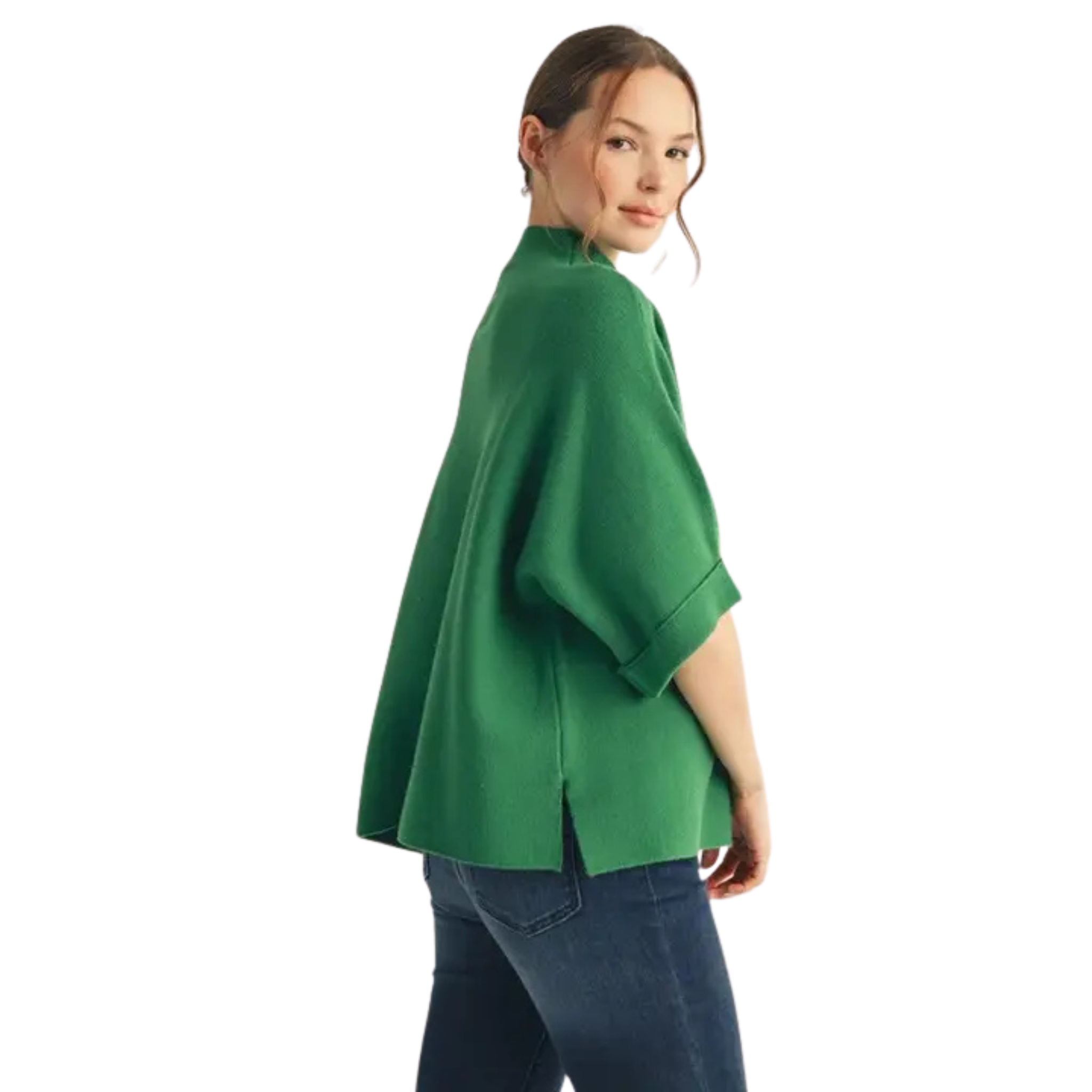 Mock Neck Sweater Top-Fairley Fancy