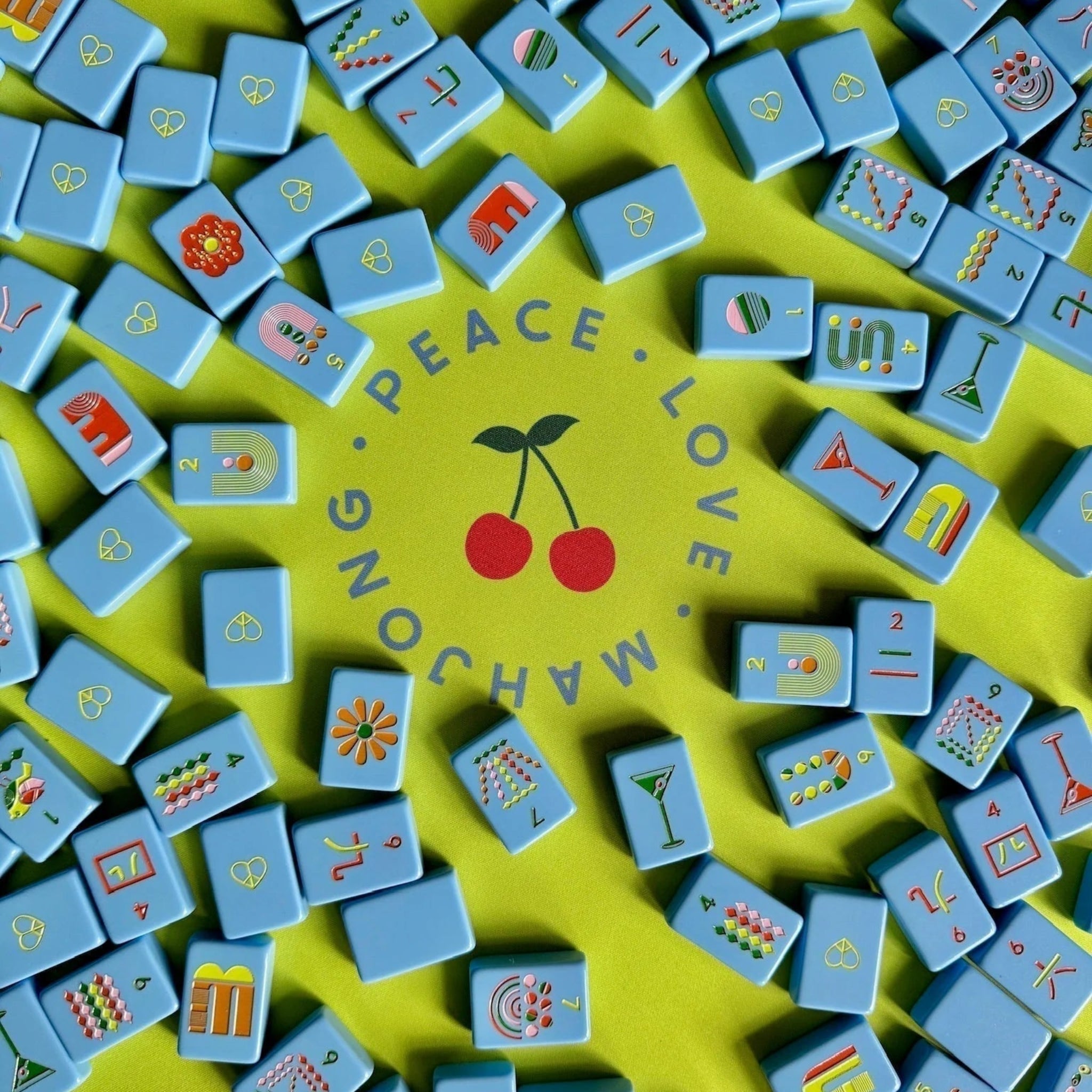 Mod French Blue Tiles Mahjong Set-Fairley Fancy