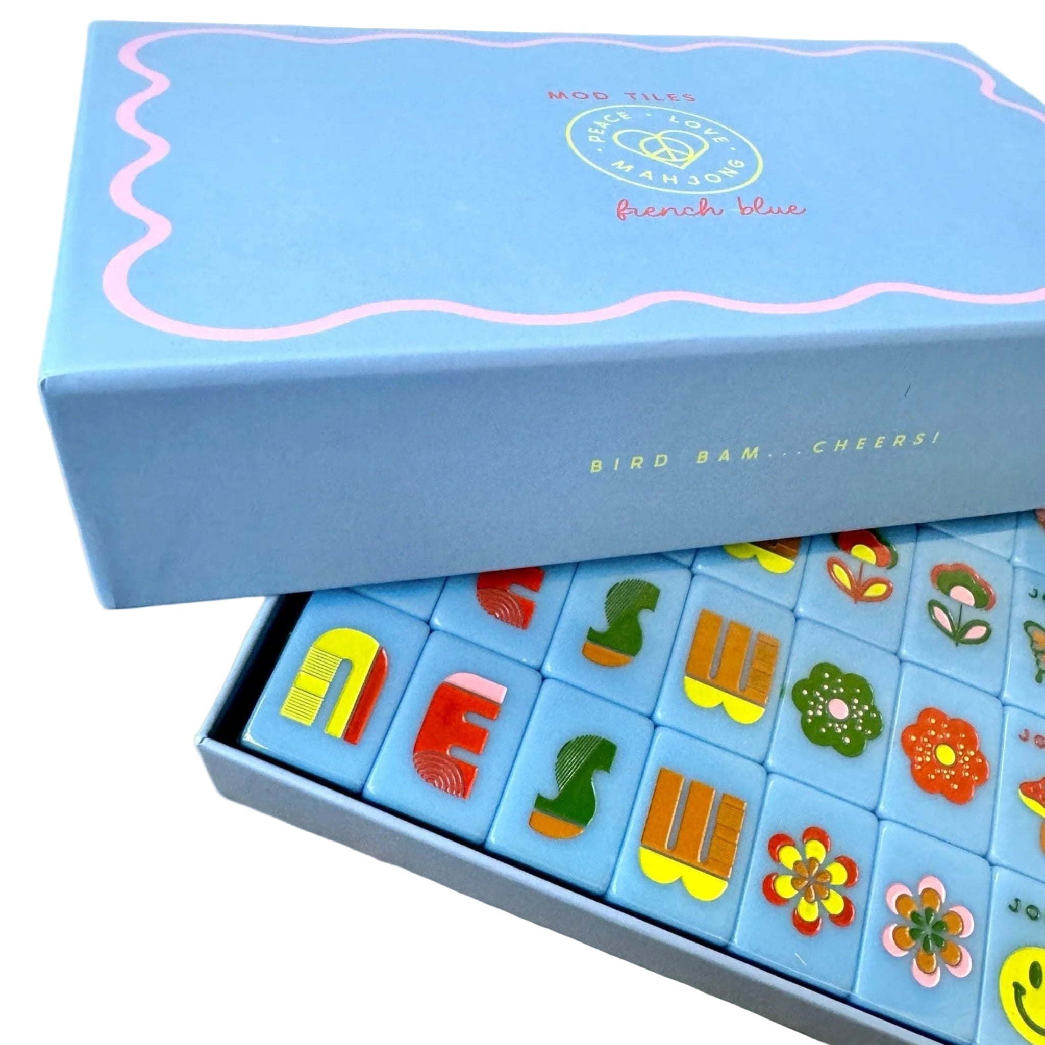 Mod French Blue Tiles Mahjong Set-Fairley Fancy