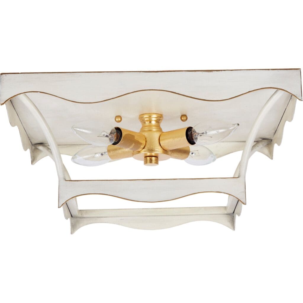 Miriam Cream & Gold Flush Mount - Fairley Fancy