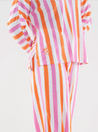 Pajama Pant Set in Coral Pink Stripe