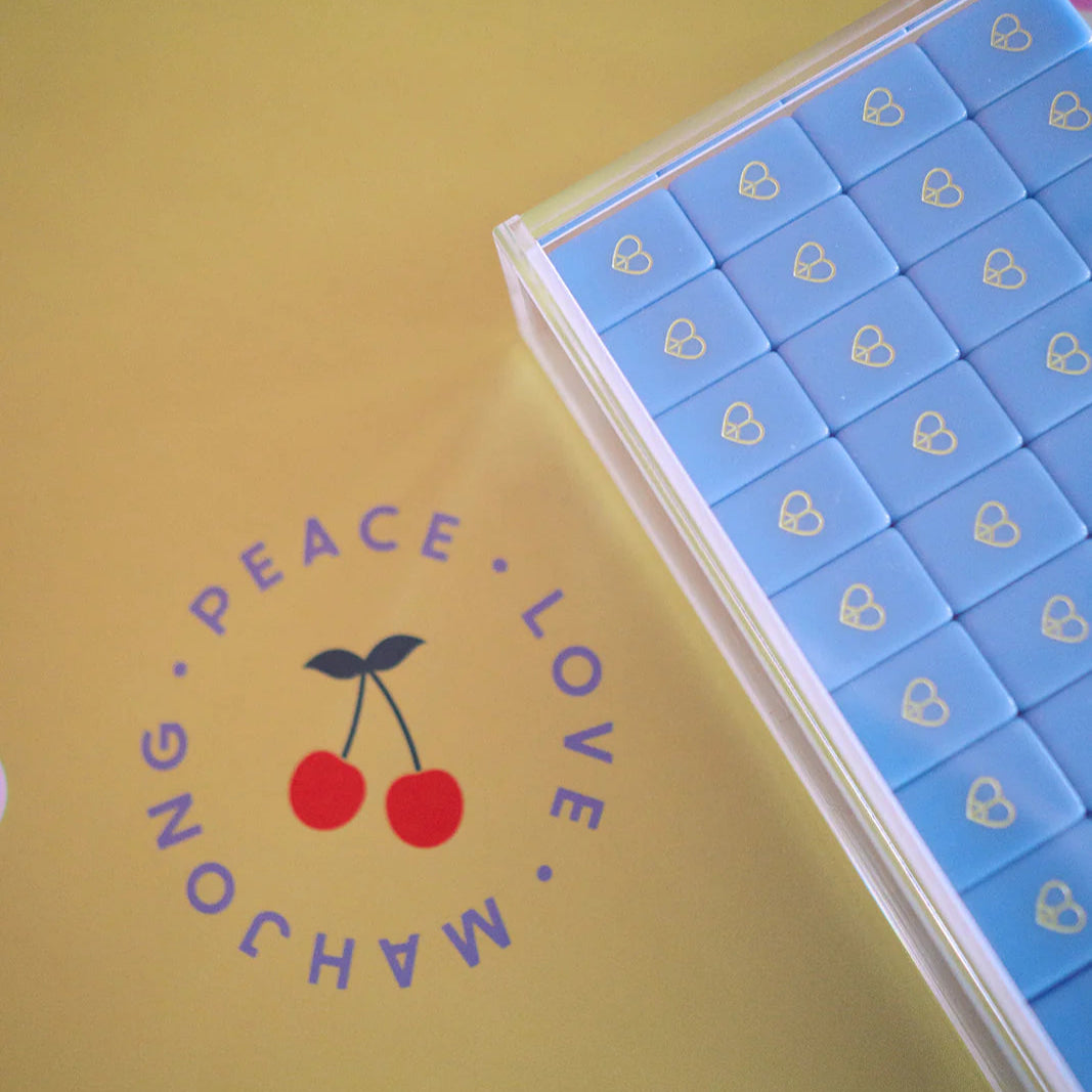 Peace Love Mahjong Acrylic Mahjong Tile Box - Fairley Fancy2