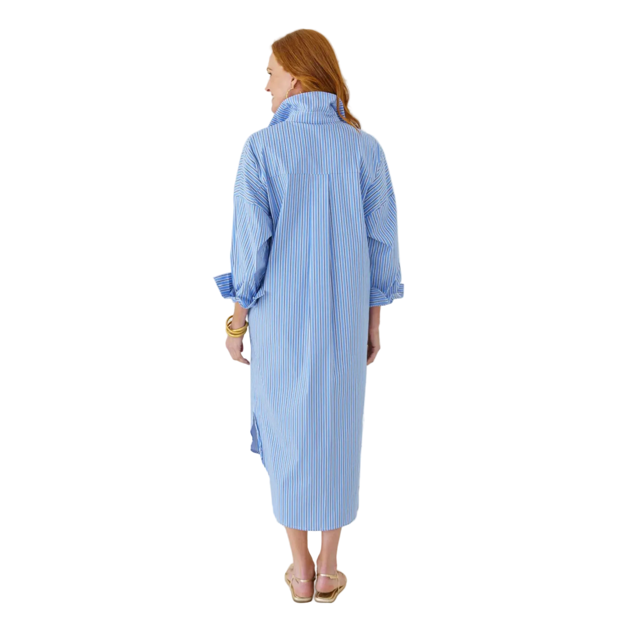 Phoebe Dress in Blue and Navy-Fairley Fancy