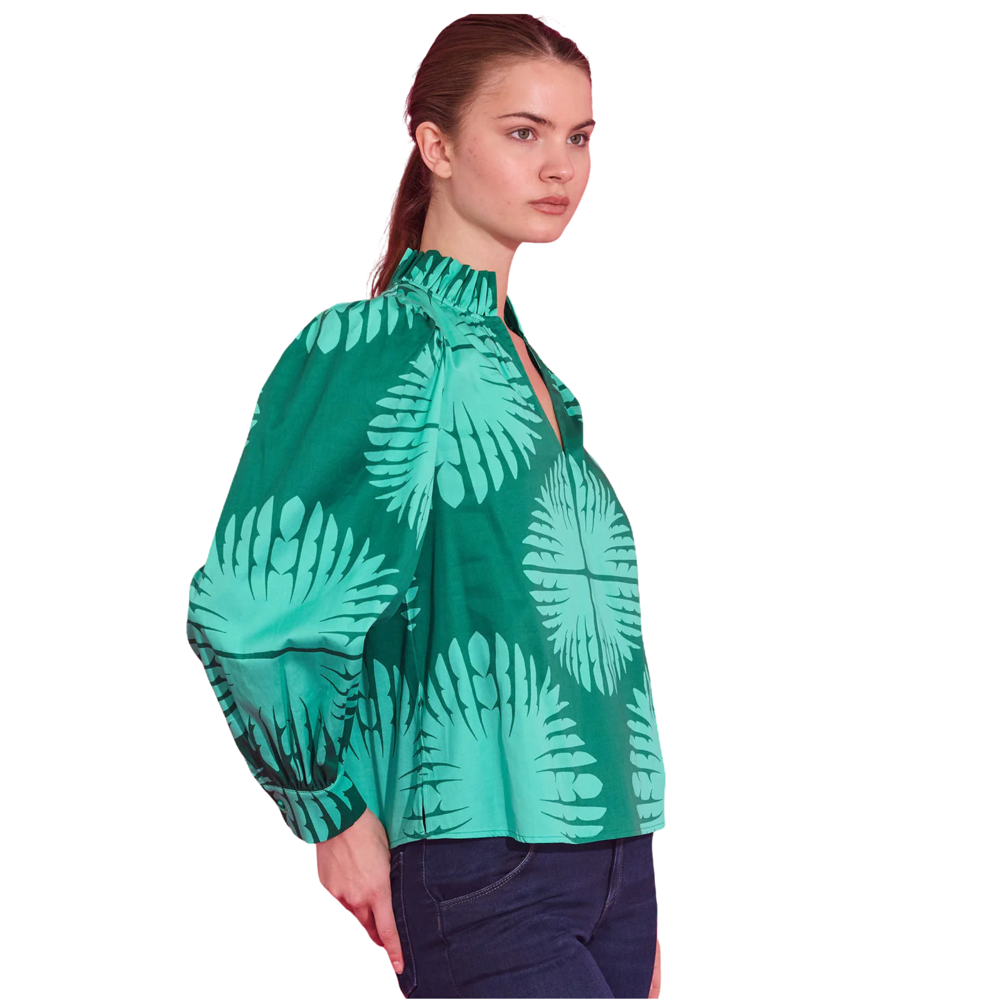 Phoebe Top in Palm Royale-Fairley Fancy