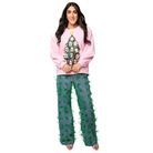 Pink Mahjong Christmas Tree Sweatshirt-Fairley Fancy