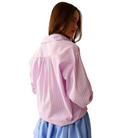Pink Striped Poplin Shirt-Fairley Fancy