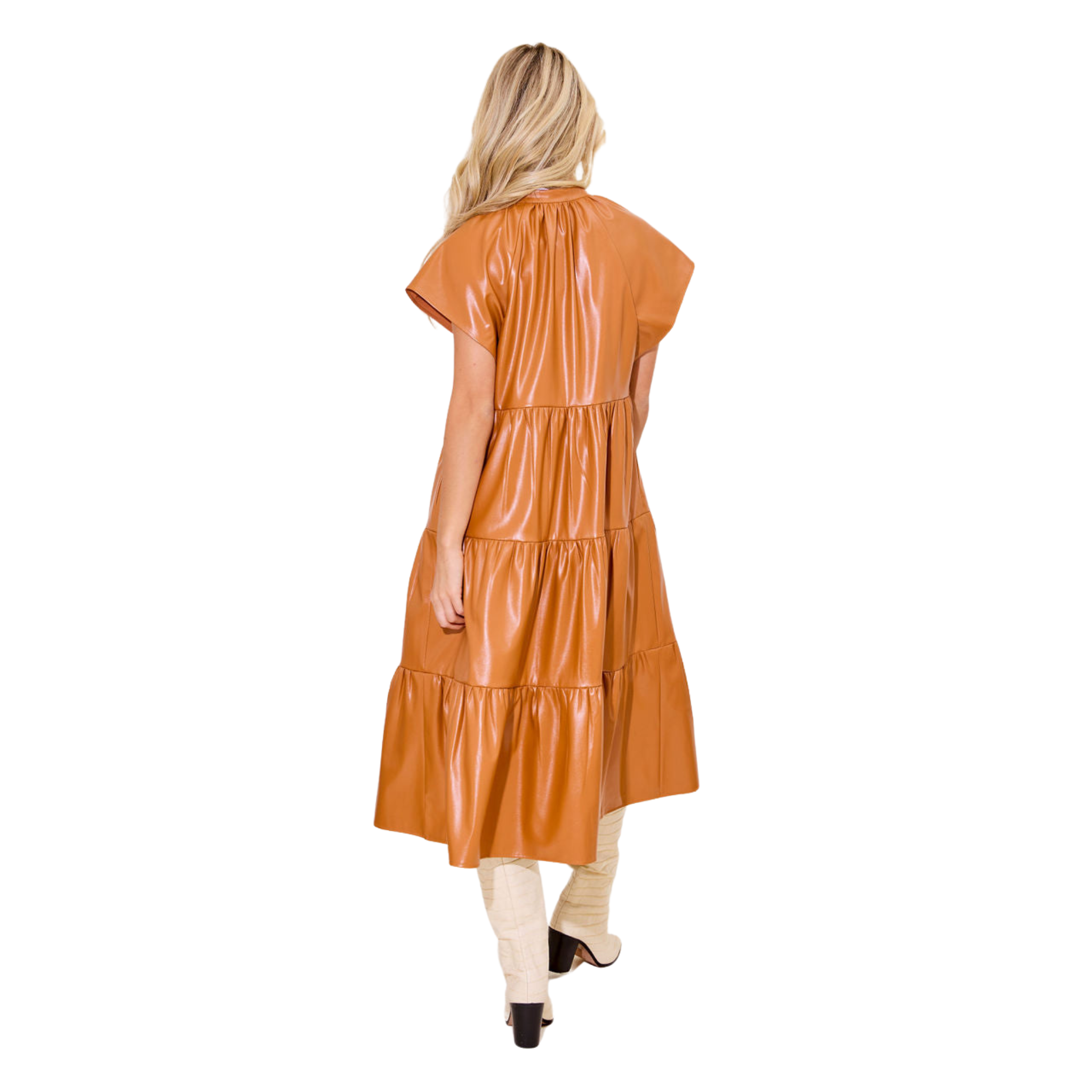 Pippa Dress in Caramel - Fairley Fancy