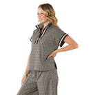 Poppy Pullover in Black Tonal Monogram - Fairley Fancy