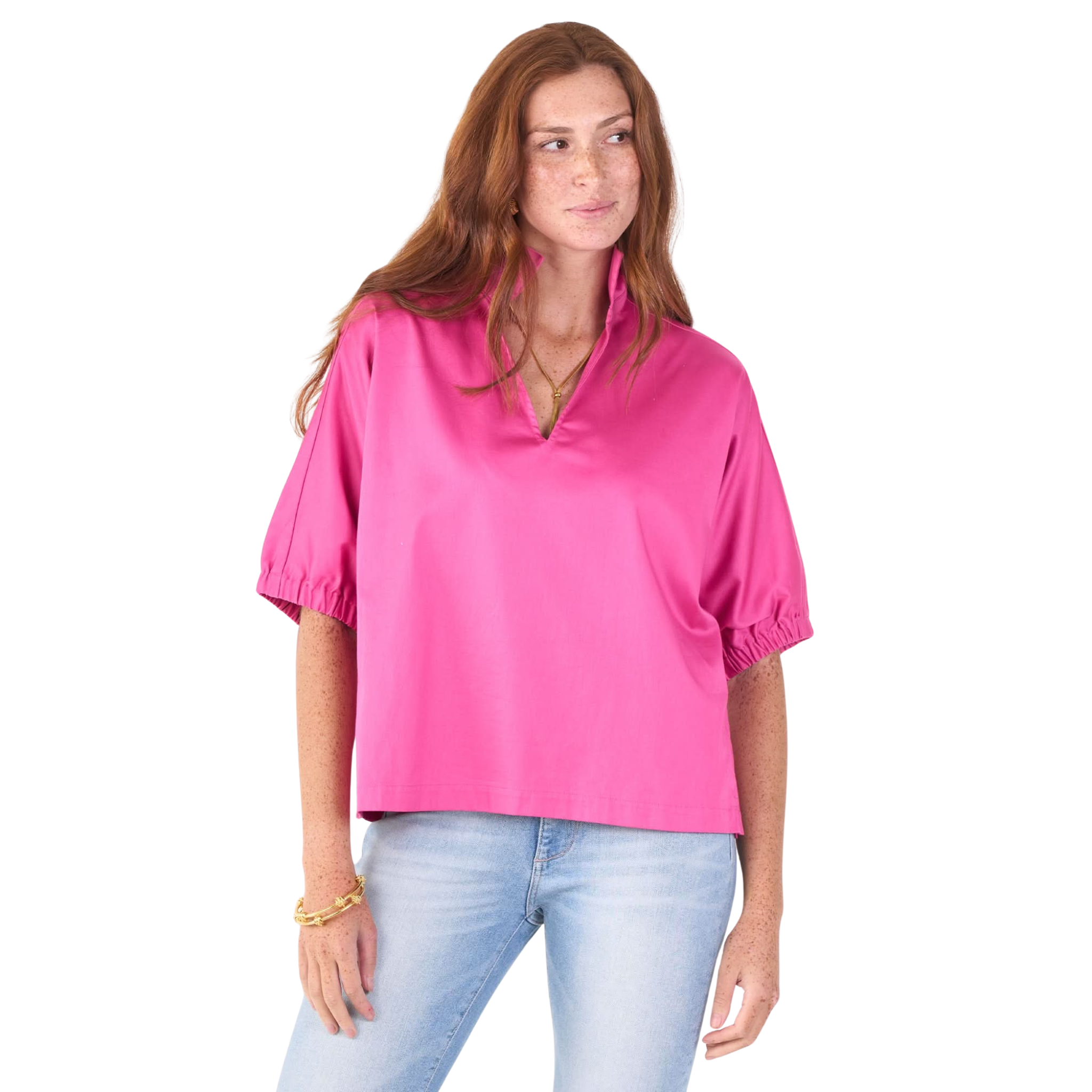 Poppy Top in Fuchsia Fedora-Fairley Fancy