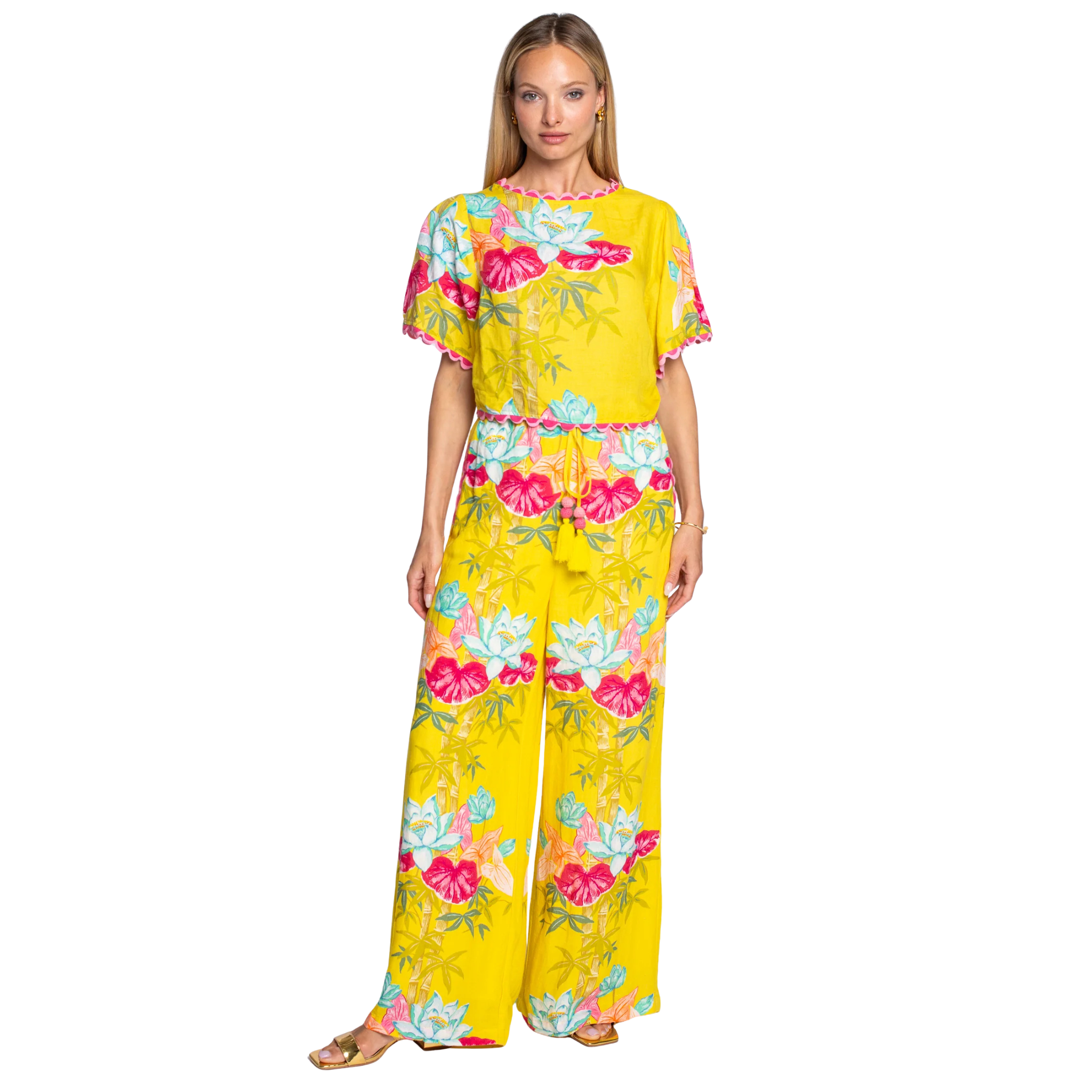Presley Pants in Tropical Bamboo-Fairley Fancy