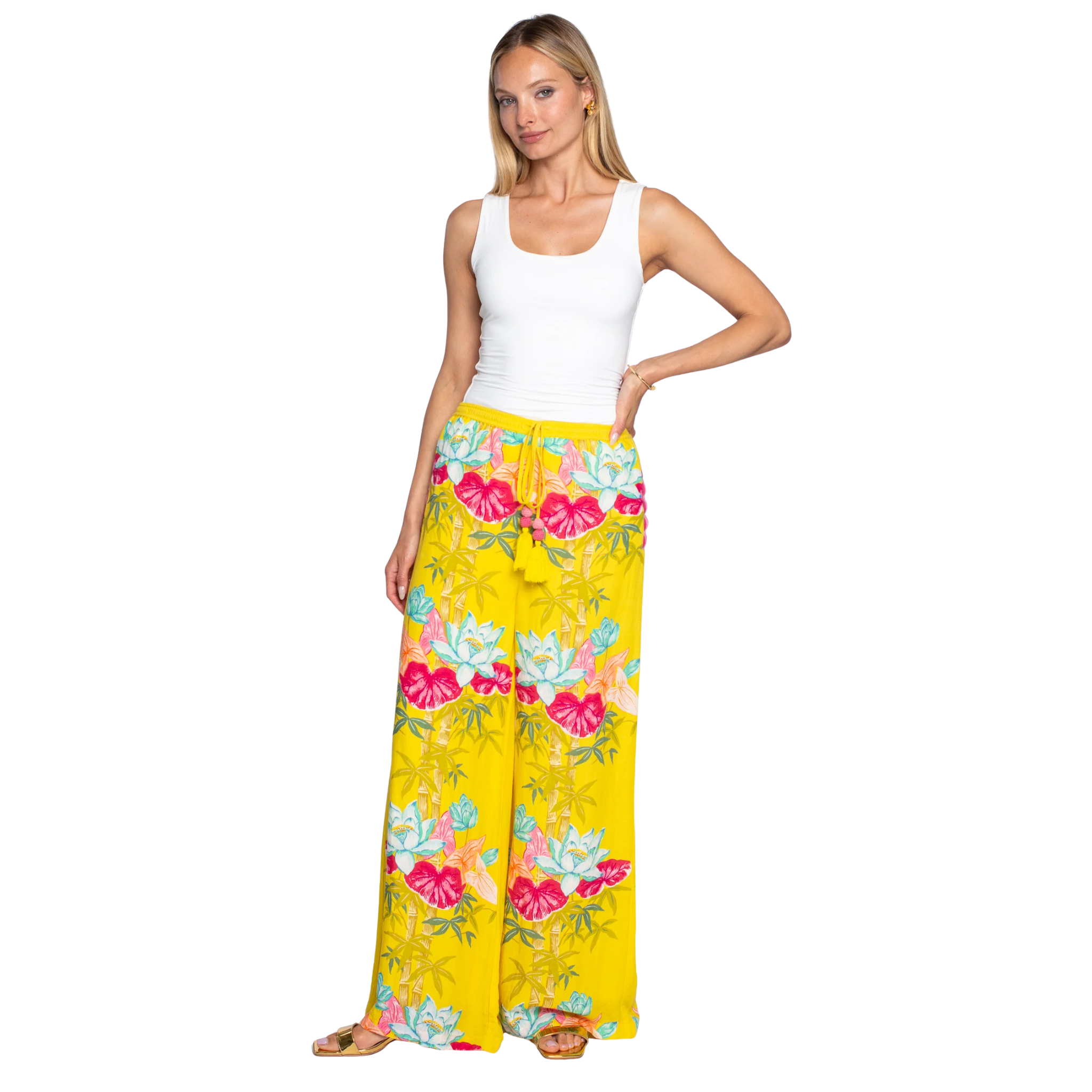 Presley Pants in Tropical Bamboo-Fairley Fancy