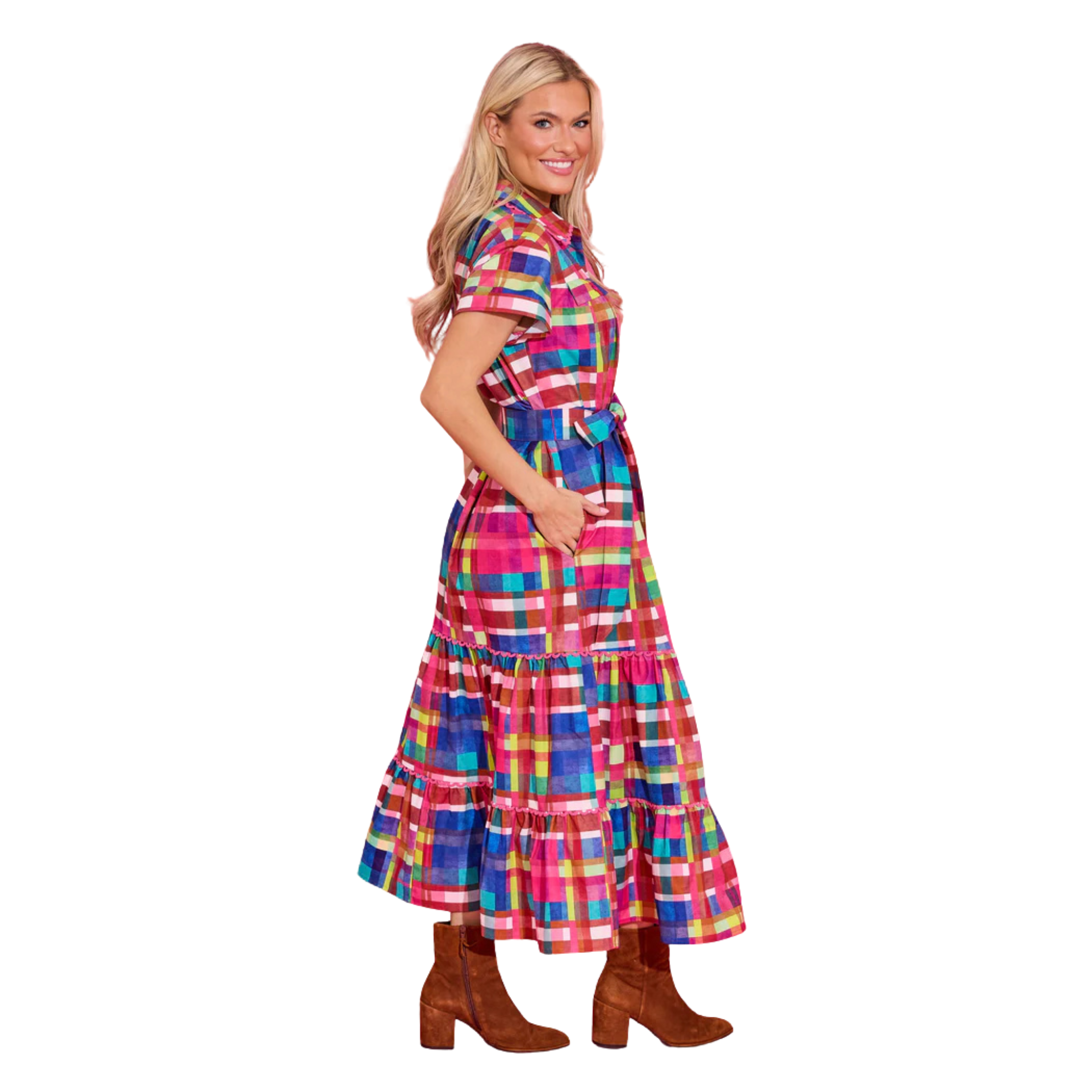 Rachel Dress in Circus Plaid - Fairley Fancy